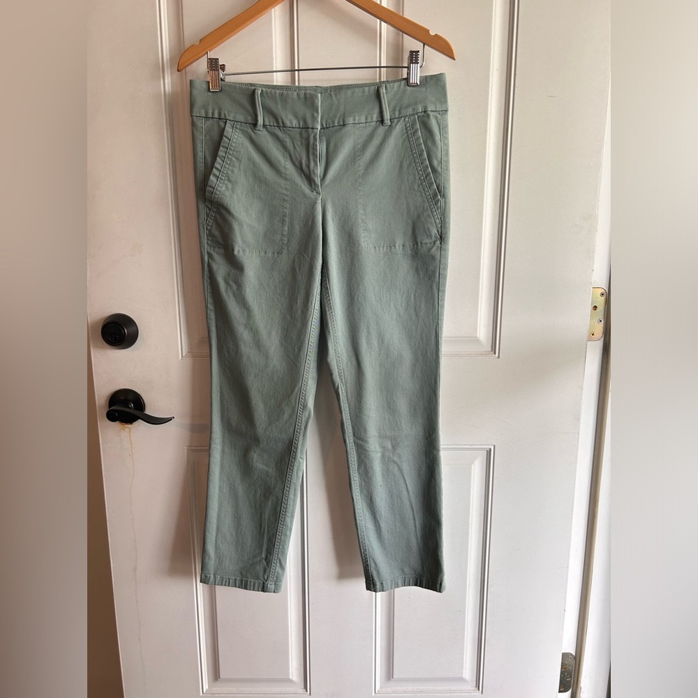 Loft-rosemary/sage- modern chino crop pants/ size 4